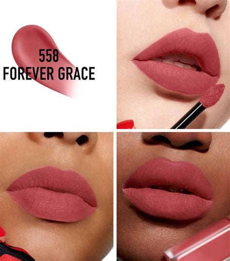 dior rouge dior forever liquid lipstick 558 forever grace|dior forever grace lipstick review.